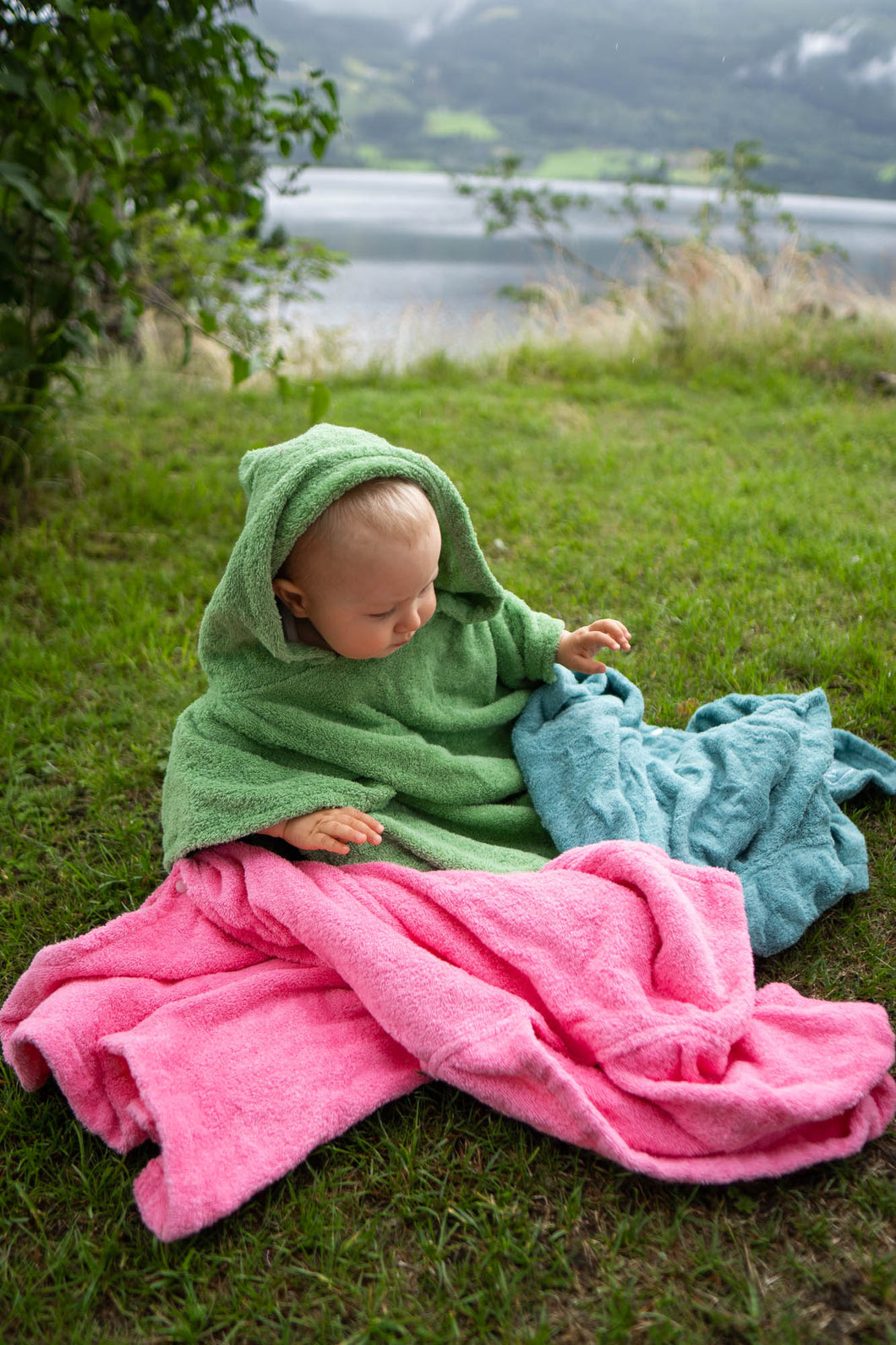 Badeponcho økologisk til barn